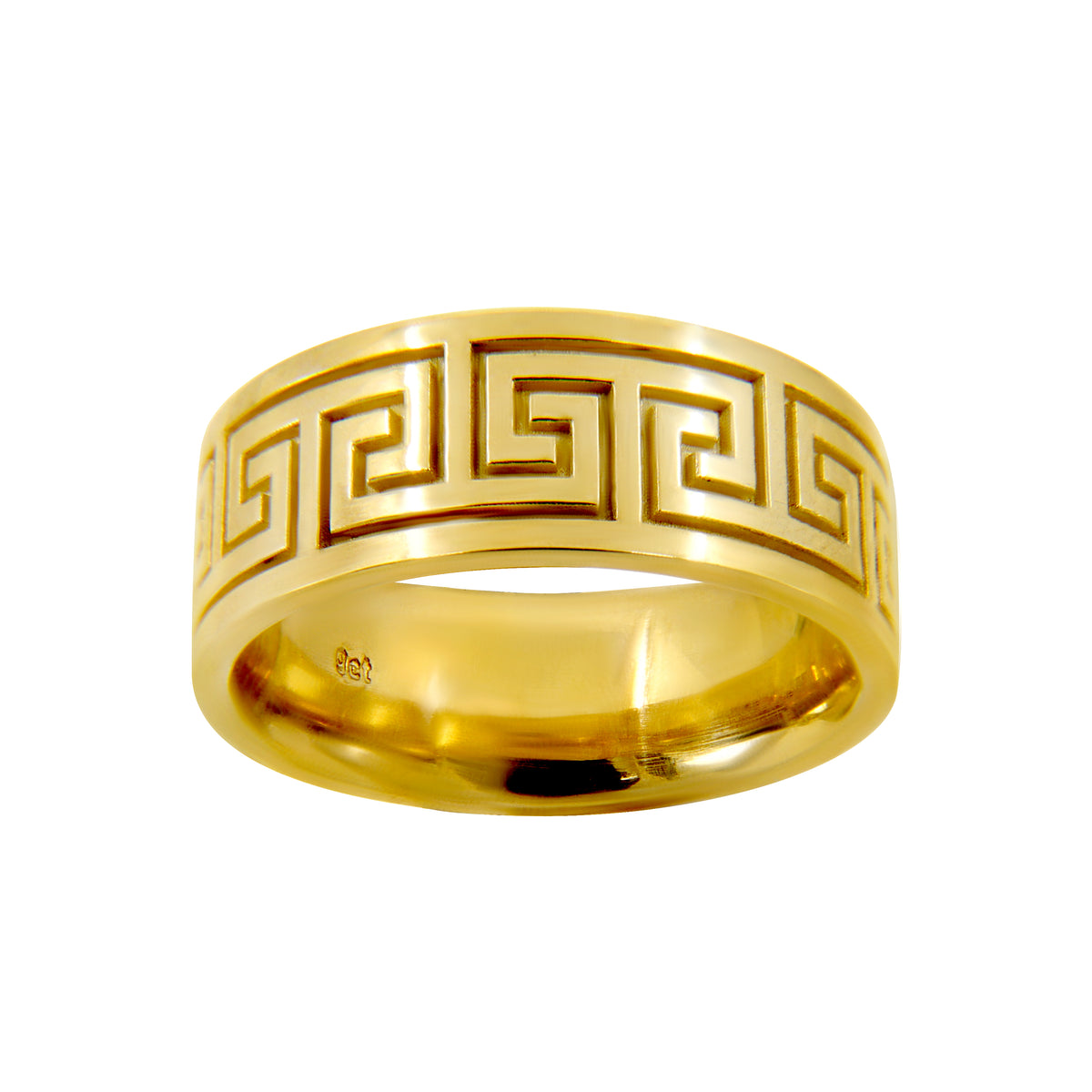 Gold greek key deals ring