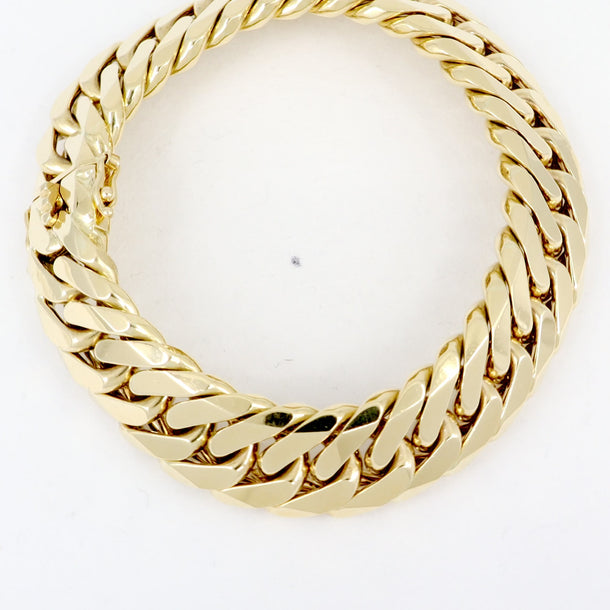 9K Yellow Gold Solid Double Link Cuban Bracelet | Cuban Link Gold Bracelets Melbourne | Cuban Link Gold Bracelets Australia | H&H Jewellery