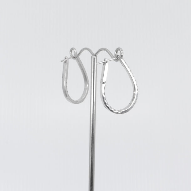18K White Gold Tdw. 1.53ct Diamond Earrings | Gold Hoop Earrings Melbourne | Diamond Earrings Australia | H&H Jewellery 